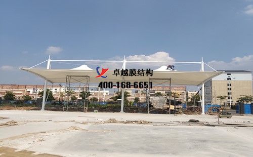 宇通濟南4S店膜結構車棚/頂棚項目工程動態