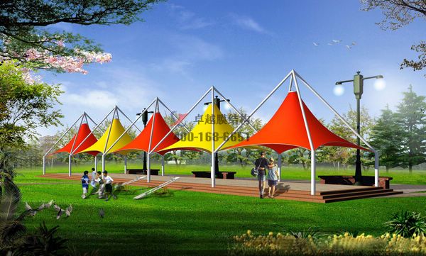 菏澤景觀<font color='red'>張拉膜結構</font>遮陽棚【生產廠家】