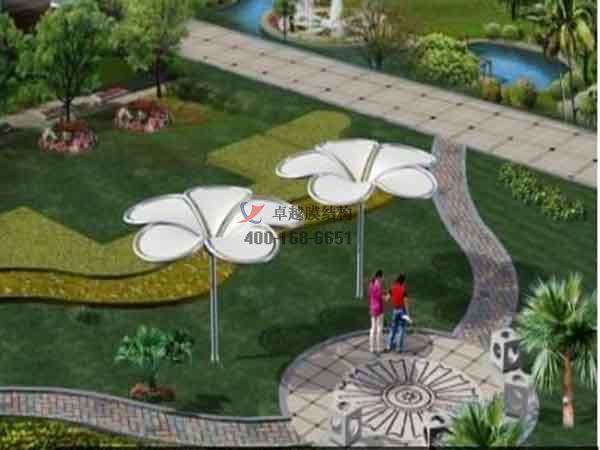 淄博<font color='red'>張拉膜結構</font>景觀小品【案例圖片】