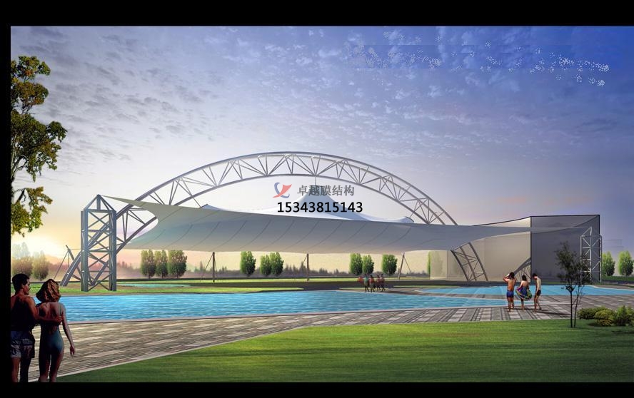 新鄉膜結構游泳池遮陽棚【膜結構施工】