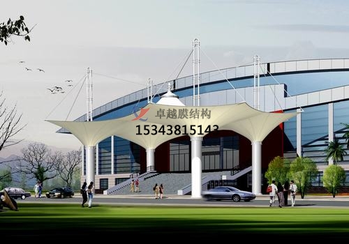 膜結(jié)構(gòu)大門(mén)、建筑入口效果圖